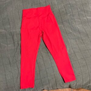 Bright Red High-Waisted Leggings
